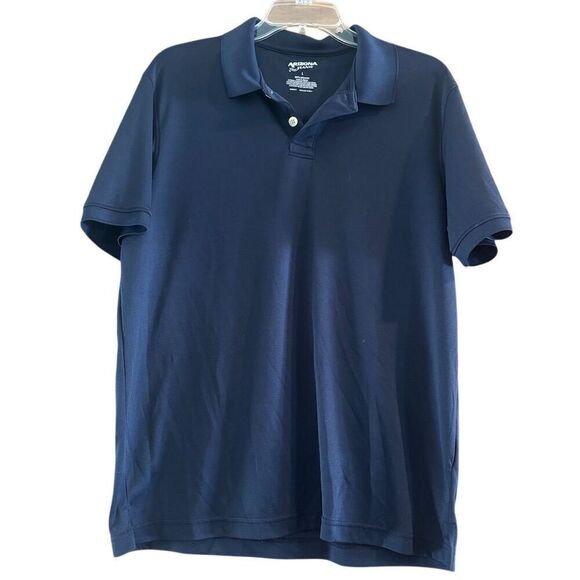Arizona Men's Polo Shirt Blue Short Sleeve L Casual - Picture 1 of 7
